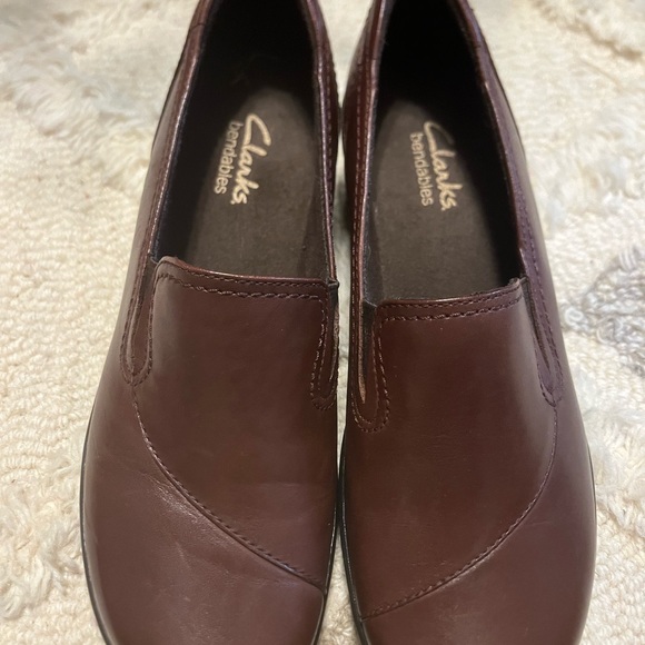 NWOB Clarks Bendables Loafers Womens Size 6 Brown Leather Slip On - Picture 8 of 10